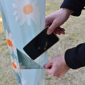 Cabane de plage chic à imprimé marguerite avec rideau latéral - Auvent aéré facile à installer avec poche de rangement pour <span class=keywords><strong>location</strong></span> de plage haut de gamme - Product Image 5
