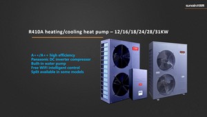 ปั๊มความร้อนแบบอากาศสู่น้ำ R32 Wifi 12KW 15KW 18KW 24KW 31KW EVI สำหรับทำความร้อนและความเย็น - Product Image 6
