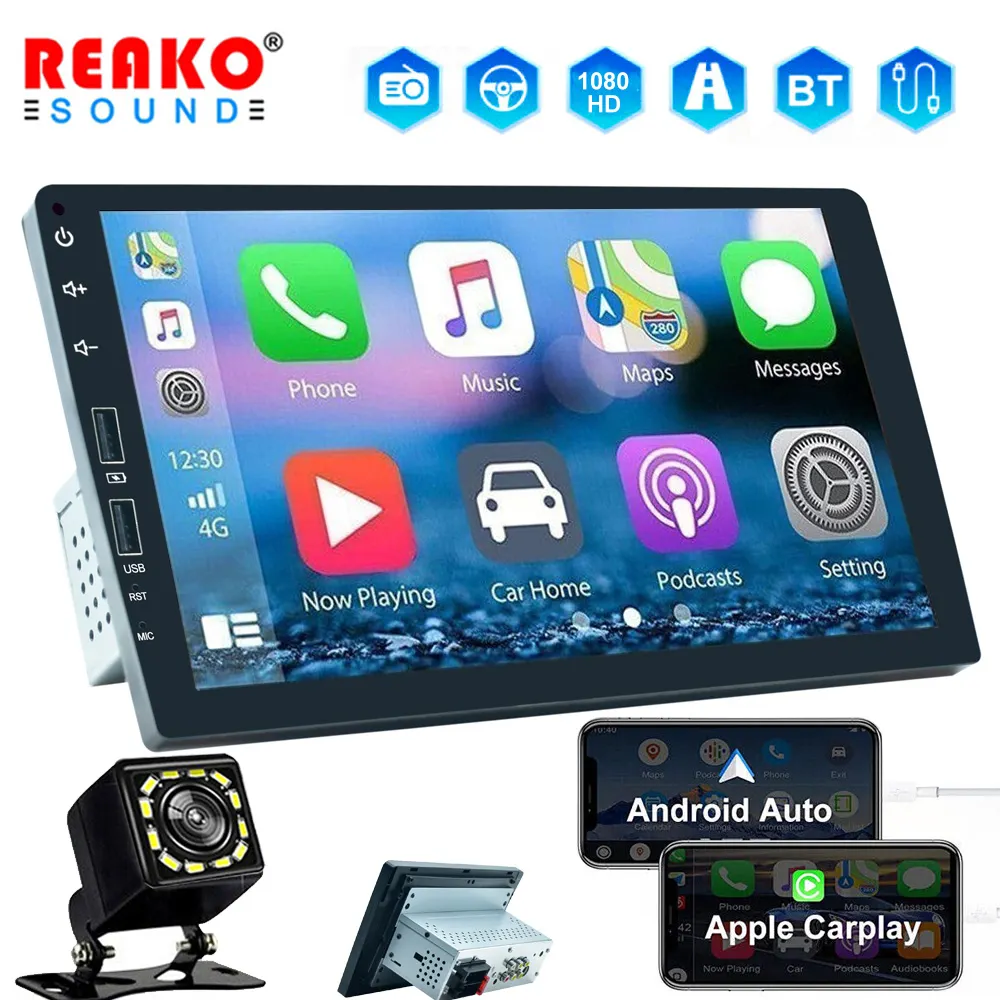 Single Din 9 Inch Car MP5 Player 2 USB Fast Charge Wired Carplay Capacitive Touch Screen Car Radio
