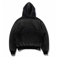 Sweat-shirt à capuche rétro brodé de strass en crochet de haute qualité pour le printemps