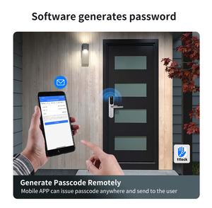 Cerradura Inteligente de PVC con Manija Dorada, Contraseña, WiFi Tuya, Código PIN Ttlock, Tarjeta M1, Cerradura Digital de Aluminio para Hotel y <span class=keywords><strong>Airbnb</strong></span> - Product Image 5