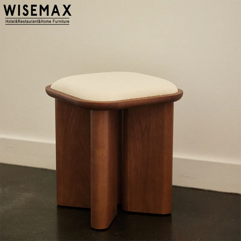 WISEMAX mobili minimalisti design retrò casa camera da letto sgabello ottomano MDF struttura sherpar tessuto camerino ingresso panca sedili