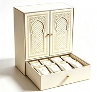Boîte cadeau de luxe personnalisée faite à la main, gaufrée, à double porte, avec fermeture magnétique, pour sérum de soin de la peau et cosmétiques, adaptée aux produits individuels