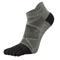 Chaussettes à cinq doigts pour hommes, longueur cheville, respirantes, en maille, chaussettes de sport, séchage rapide, douces pour l'athlétisme