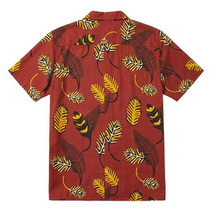 Great Sales Tremendous Cost Camp Collar Short Sleeve Sustainable Abstract <b>Repeat</b> Pattern Tropical Mens Shirt Cotton - Product Image 1