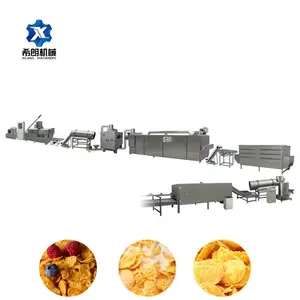 Extrusion Breakfast Cereal Corn Flakes Extruder Machine Line Automatic Corn Flakes Breakfast Cereals Making Machine