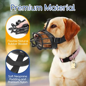 Bozal de Plástico de Calidad Personalizado para Perros, Diseño de Cesta con Lazo, Previene Mordeduras, Masticación y Ladridos, Dispositivo Ajustable para Perros de 6 Pulgadas - Product Image 2