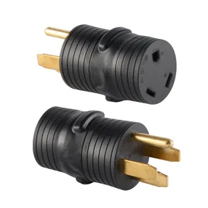 Bulat Adaptor Steker untuk RV Kabel Listrik Adaptor NEMA 5-15P 15 Amp untuk NEMA TT-30R 30 Amp Adaptor Plug