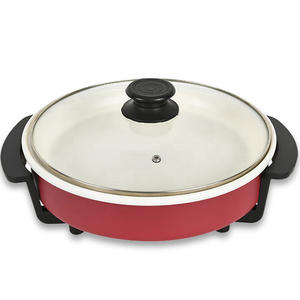 Aluminio multifuncional sin humo antiadherente cerámica eléctrica sartén para <span class=keywords><strong>Pizza</strong></span> Veggie <span class=keywords><strong>Pizza</strong></span> sándwich a la parrilla - Product Image 3