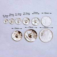 Accessoires de vêtements à boucle cachée divers modèles placage de décoration de perle de bouton pression en métal écologique