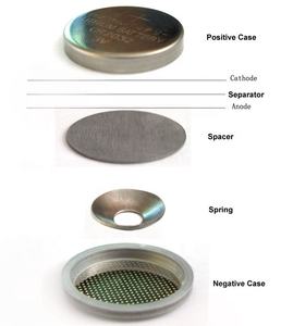 Gelon High Quality CR2032 Coin Cell Cases (20d x 3.2t mm) mit SS304 & SS316 Option - 100 pcs/pck - Product Image 1