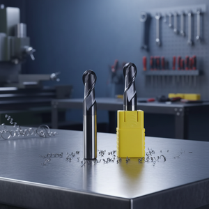 <strong>Tungsten</strong> Carbide TISIN Coated HRC60 2 Flutes Ball Nose <strong>End</strong> <strong>Mill</strong> with Cutting Tool CNC Milling Cutter Drill Bits OEM - Product Image 2