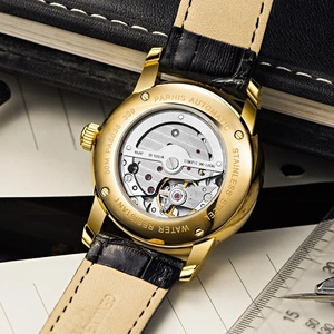 <span class=keywords><strong>Montre</strong></span>-bracelet Parnis 38 mm, boîtier en acier inoxydable, automatique, mécanique, pour homme, bracelet en cuir, marque de luxe 2026 - Product Image 6