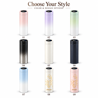 Botol Air Stainless Steel 480ml, Botol Termos Vakum Isolasi, Flask dengan Layar LED Penunjuk Suhu, Logo Custom