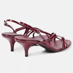 Made in China Fashion Party Open Toe fibbia rotonda con tacco basso gattino sandali da donna pratici misti per donna - Product Image 3