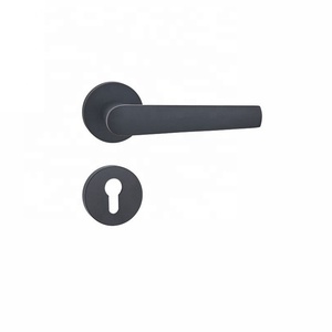 木製ドア用ホームゴールドブラックコーヒーアンティーク真鍮ドアハンドルロックセット - Product Image 5