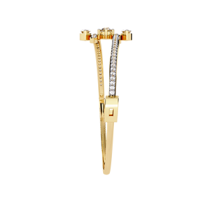 สร้อยข้อมือ JURA JEWEL รุ่น Romantic Classic ชุบทอง 18K ประดับเพชรทรงดอกไม้ ดีไซน์แบบโซ่เชื่อมต่อ ตัดแบบ Brilliant Cut ฝังแบบ Claw Setting ได้รับการรับรองจาก IGI - Product Image 1