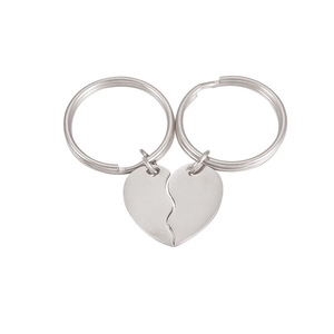 Gli amanti accoppiano portachiavi portachiavi con portachiavi portachiavi con ciondolo a forma di cuore spezzato in bianco con LOGO personalizzato lucido alto lucido - Product Image 6