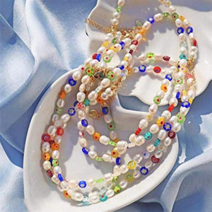 Лидер продаж, жемчужное ожерелье SP с цветами, ожерелье-чокер с бусинами в виде глаза дьявола и улыбки - Product Image 5