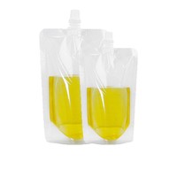 Pochettes souples en PE avec bec verseur, refermables, autoportantes, avec impression en héliogravure, résistantes à l'humidité pour jus, café, lait, bière et autres liquides