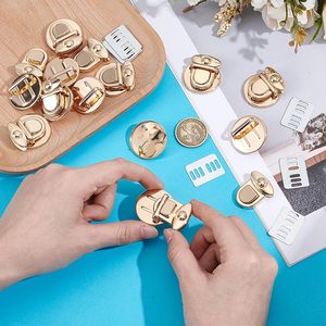 Pcs Round Purse Locks Gold <b>Metal</b> Iron Tuck Catch Buckle Fasteners Clasp <b>Wallet</b> Buckle - Product Image 3