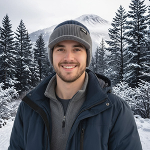Vente chaude hiver unisexe Beanie 100% acrylique coupe-vent Protection des oreilles en peluche hiver tricoté chapeau pour Ski Golf cyclisme - Product Image 3