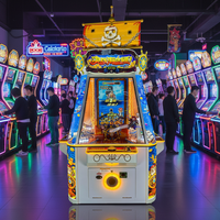 Ensemble complet de bateau pirate pour machine de jeu d'arcade à pousse-balles avec interface anglaise, fonctionnement à pièces, prise US