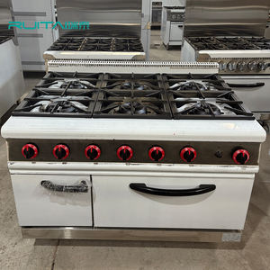 موقد تجاري من رويتاي بـ 6 شعلات، موقد طهي من الفولاذ المقاوم للصدأ مع فرن مدمج - Product Image 5