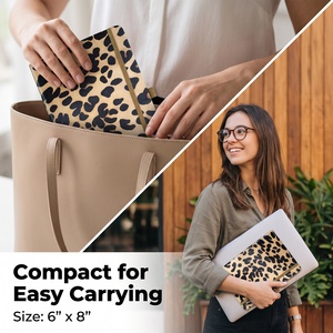 Quaderno A5 con logo personalizzato, stampa leopardata, copertina rigida in similpelle PU, elastico, righe spesse, regalo per studenti, vendita all'ingrosso. - Product Image 5