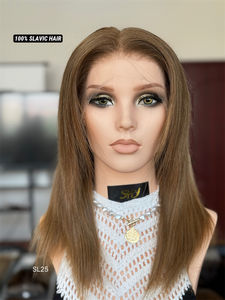 Listo para usar Pelucas médicas Damas Cabello humano HD 13*5 Patchwork Peluca con malla frontal 100% Cabello eslavo Envío gratis - Product Image 2