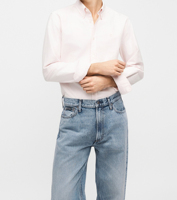 Jeans amples pour hommes OEM/ODM, pantalon en denim à jambes larges, bleu clair, vintage, coupe droite, style rétro streetwear, bas de tenue décontracté pour homme