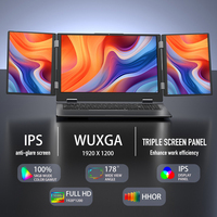 Ordinateur Portable Gaming à Trois Écrans Tactiles 16 pouces et 10,5 pouces, Clavier Rétroéclairé pour Professionnels