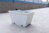 Poubelles en acier de 1.5m sans porte Poubelle de grue Mini Skip Lifting Eyes