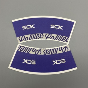Vaso de papel con doble pared, recubrimiento de PE, diseño de logo impreso en relieve, para vasos de café desechables - Product Image 4