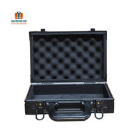 Casing Kotak Peralatan Penyimpanan Kedap Air CD Aluminium Awet Hitam
