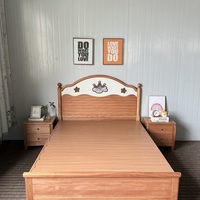 Lit double moderne en bois massif, écologique, avec tiroirs de rangement, pour chambre à coucher, mobilier d'hôtel, vente en gros