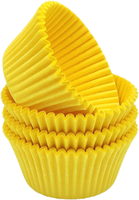 Mini étuis à gâteaux papier tasse de cuisson Cupcake doublures papier Cupround moule de cuisson Muffin tasses jaune résistant à l'huile Cupcake porte-papier