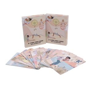Cartes d'exercices de yoga personnalisées de haute qualité avec échantillon <span class=keywords><strong>gratuit</strong></span>, pour usage familial, en papier, impression en usine - Product Image 3
