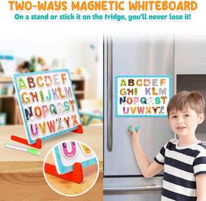 Educar a los niños en edad preescolar, juegos de ortografía, imanes de nevera, juego de juguetes educativos, 41 Uds., alfabeto magnético para niños pequeños - Product Image 5