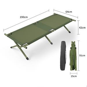 Alta qualità leggero metallo pieghevole lettino portatile moderno telaio in acciaio letto barella <span class=keywords><strong>per</strong></span> camera da letto campeggio all'aperto - Product Image 2