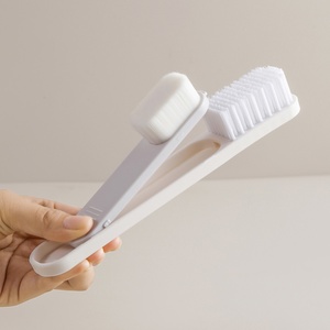 Support OEM Wet Dry 2 in 1 Shoe <b>Brush</b> Kit with Ergonomic Handle for Sneakers Canvas Leather <b>Boots</b> Multi Surface Scrubber <b>Cleaner</b> - Product Image 4