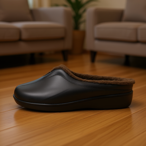 Pantuflas de Casa Angelina 271 de Cuero con Punta Redonda, Forro de Piel, Suela de EVA, para Todas las Temporadas, Cómodas, para Hombre - Product Image 2