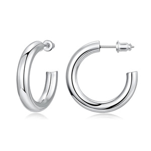 Orecchini a Cerchio a Forma di C per Donne, Design Semplice e Curvo, Accessori per Orecchie da Indossare Quotidianamente - Product Image 1