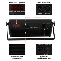 Projecteur mural LED RGBW 4-en-1 120W avec contrôle DMX512, IP44, en alliage d'aluminium, pour éclairage de scène, discothèque, DJ et mariage