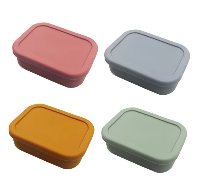 กล่องอาหารกลางวันลายตารางเดียวทรงสี่เหลี่ยมผืนผ้า