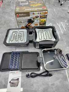 Poêle-grill électrique domestique haut de gamme Hoffmans avec sonde de température et couvercle en verre – Appareil de cuisine électrique - Product Image 2
