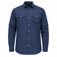Kemeja Kasual Pria Lengan Panjang 100% Katun dengan Saku - Warna Solid, Bahan Dobby Bernapas, Kancing Depan, Gaya Pakaian Kerja untuk Layanan OEM