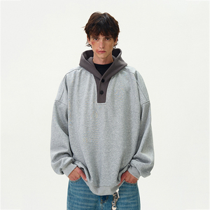 Sudaderas con Capucha Personalizadas con Logotipo del Fabricante, Forro Polar Grueso de 300g, Poliéster/Algodón, Diseño con Letras Otoñales, Talla Grande, Transpirables - Product Image 1