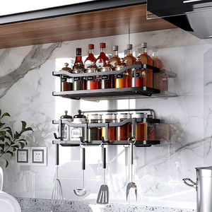 ชุดตระกร้าชั้นวางของในห้องน้ำพร้อมตะขอ6ตัวสำหรับแขวน2ชิ้น - Product Image 4