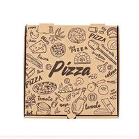 Nouvelle boîte d'emballage carrée pour pizza de qualité alimentaire, 9 pouces, en papier kraft jetable épaissi, vente en gros Chine